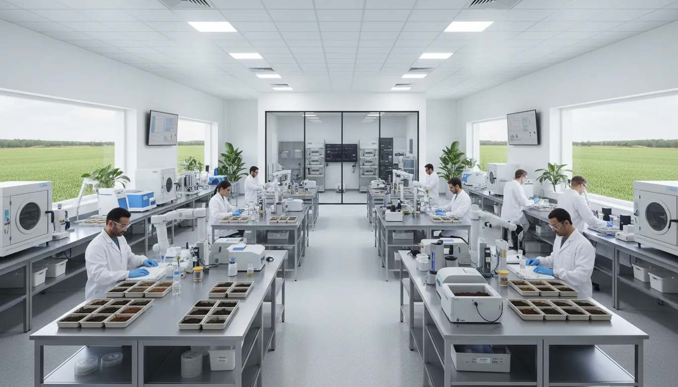 Modern Soil Testing Lab