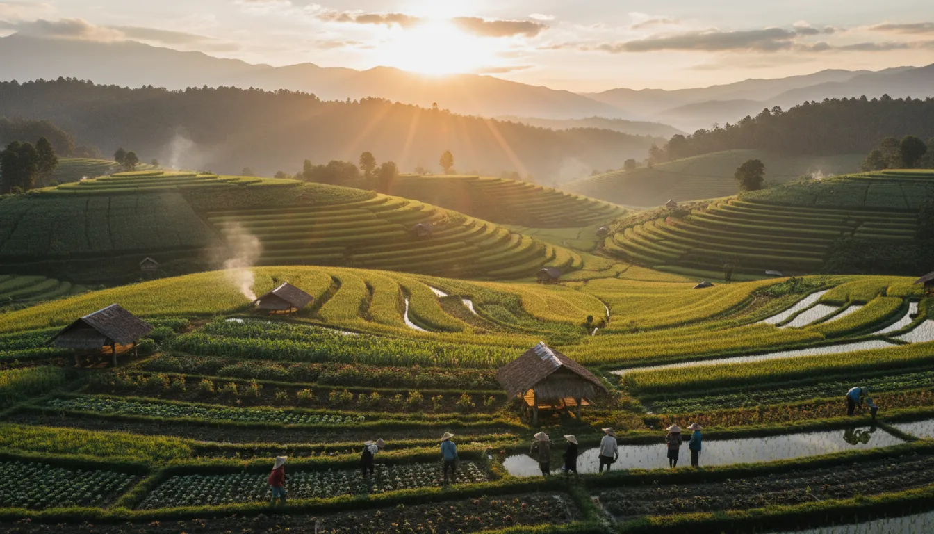 Sunrise Terraced Farm